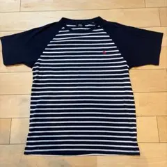 【24時間以内発送】POLO ネイビー ストライプ Tシャツ 150サイズのサムネイル