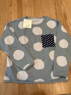 水玉模様 長袖カットソー 120サイズ