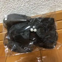 バレッタ　バナナクリップ　ヘアピン　ピン留め　フォーマル　リボン　シフォン