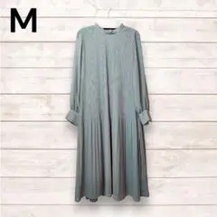 index インデックス ワンピース プリーツ ロング丈 シャツワンピース 長袖