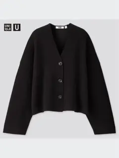 UNIQLO ミラノリブショートVネックカーディガン（長袖）