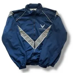 USAF PFU 実物 ナイロントレーニングジャケット ネイビー L-R