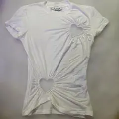 美品 AMBUSH ハートカットアウトTシャツ ホワイト TWICEミナ - メルカリ