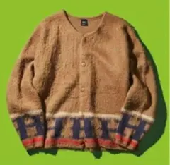 【希少】HUF モヘア カーディガン ストリート アウター ブラウンXL古着ハフ 中古・古着通販】HUF (ハフ) レオパードカーディガン ブラウン