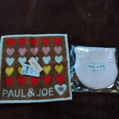PAUL & JOE ハート柄タオルハンカチ　＆　ポーチ 2点セット
