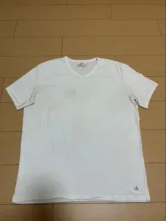 Calvin Klein Vネック Tシャツ ホワイト XL 〝H〟