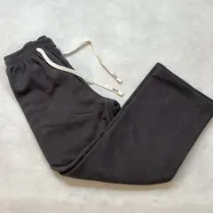 あったか❣️ 裏起毛リブパンツ レディース S ダークグレー ストレートシルエット