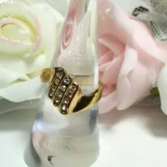 85.K18GP 刻印ゴールドリング16号