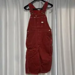 Lee ストライプ レッド オーバーオール