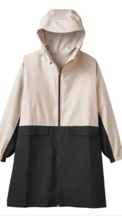 ワークマン・バイカラージャケット・レインコート・グレージュ×チャコール・Mサイズ