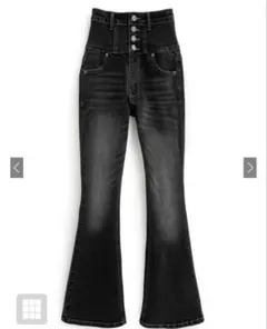 GRLハイウエスト　ストレッチフレアデニムパンツ　新品未使用 Lサイズのサムネイル