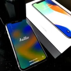 iPhone X シルバー64G 本体 箱付き