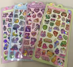 ✴︎ボンボンドロップ風① 3Dシール　立体　4枚セット