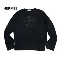 HERMES EX-LIBRIS DRAGON スウェット レザー刺繍のサムネイル