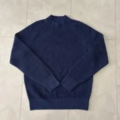 ユニクロリブ編み ハイネックセーター