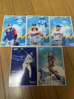 中日ドラゴンズ 竜ブロマイド5枚セット販売