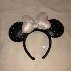 ミニーマウス風カチューシャ（黒）