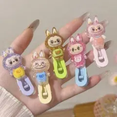 ラブブ　ヘアクリップ　5点セット　ヘアアクセサリー　ヘアゴム　アクセサリー