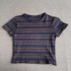 BEAUTY&YOUTH マルチボーダー クロップドTシャツ