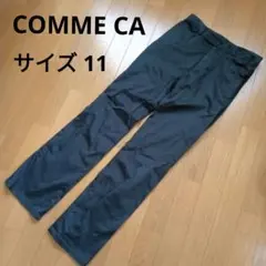 COMME CA 黒パンツ 11 ストレッチ ストレート スラックス