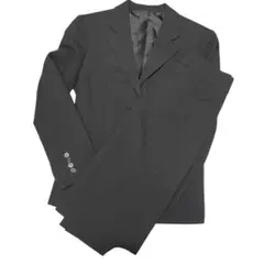 美品I.M.G.N 2ピーススーツ 7号 黒 ウール100%リクルートスーツ