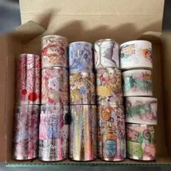 海外マスキングテープ 薔薇 花等 中古 巻き売り まとめ売り 装飾マステ