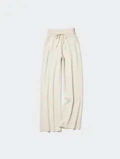 リブニットパンツ カジュアルパンツ