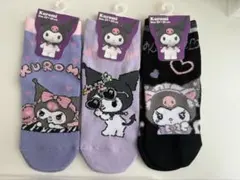 【新品】Kuromi キャラクターソックス 23-25cm クロミ　サンリオ
