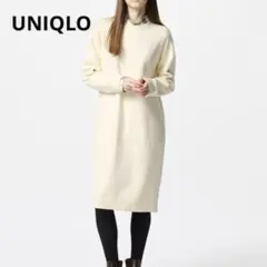 ユニクロ スフレスムースワンピース ニットワンピース 美品