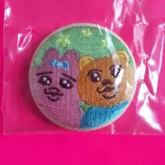 おぱんちゅうさぎ　刺繍缶バッチ⑪