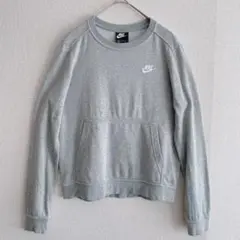 【NIKE】　トレーナー　スウェット　Sサイズ グレー　長袖　ポケットあり