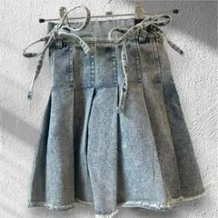 ラブトキシック　デニムスカート　インパン付き　リボン　140