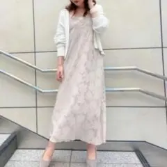 coco deal　シアーオーガンジージャガードバイアスキャミワンピース