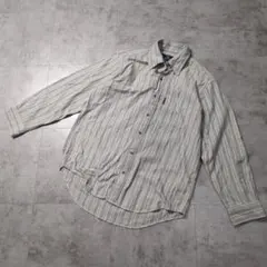 【良品】リーガルフレンド ストライブ柄 長袖ネルシャツ Lサイズ 秋冬