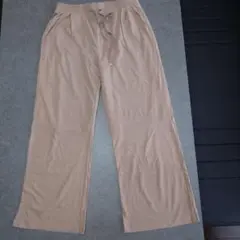 レディース イージーパンツ ワイドパンツ ブラウン