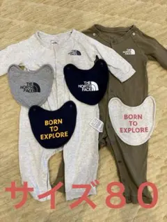 値下げ★ザノースフェイス☆ロンパース&スタイ2枚セット