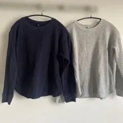 お値下 ユニクロ UNIQLO ワッフル ロングTシャツ 2枚セット