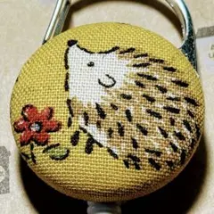 リールキーホルダーＴ337★ハンドメイド　森のハリネズミ