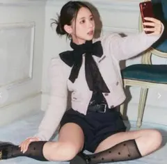 LILY BROWN×MARY QUANT ツイードニットカーディガン