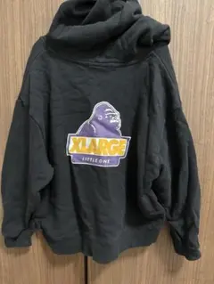 XLARGE KIDS パーカー　110サイズ　黒　バックプリント