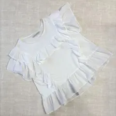 LUCAホワイト フリル 半袖Tシャツのサムネイル