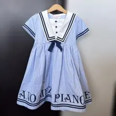 メゾピアノ セーラー襟 ワンピース 半袖　（110〜）120cm