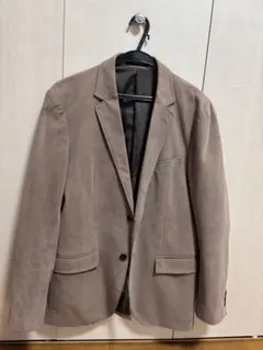 THE SHOP TK テーラードジャケット スエード調人工皮革 キャメル L