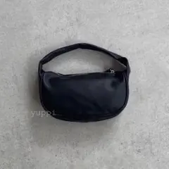 〇ワンハンドル ムーンバッグ ブラック 黒 ショルダーバッグ 黒 新品 お洒落