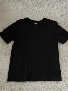【美品】UNIQLO U スーピマコットンT 黒 Sサイズ