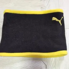 プーマ　ネックウォーマ　黒×黄色　リバーシブル