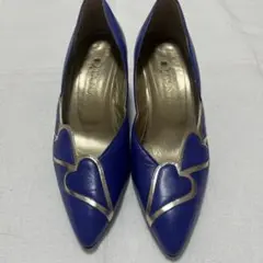 DIANA ハート型装飾 青 ピンヒール