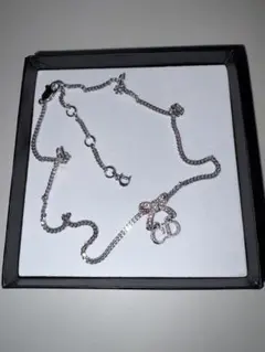 【極美品】Christian Dior リボンネックレス ピンクストーン