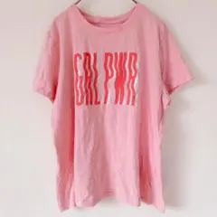 エクサシオン Tシャツ クルーネック 半袖 プリント 3XL 桃色 ピンク