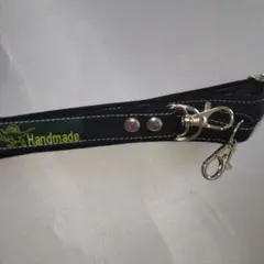 No.10黒色スマホショルダー紐 //ネックストラップ/首掛けストラップ